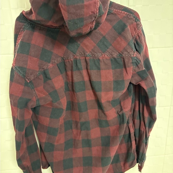 Women’s TNA Red & Black Plaid Shirt sz Large - Picture 7 of 8
